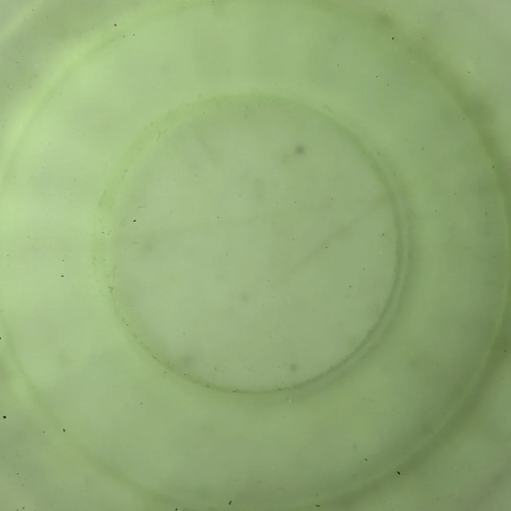 Green Uranium Depression Glass Salad Plate‎ – Frosted Vintage Glow